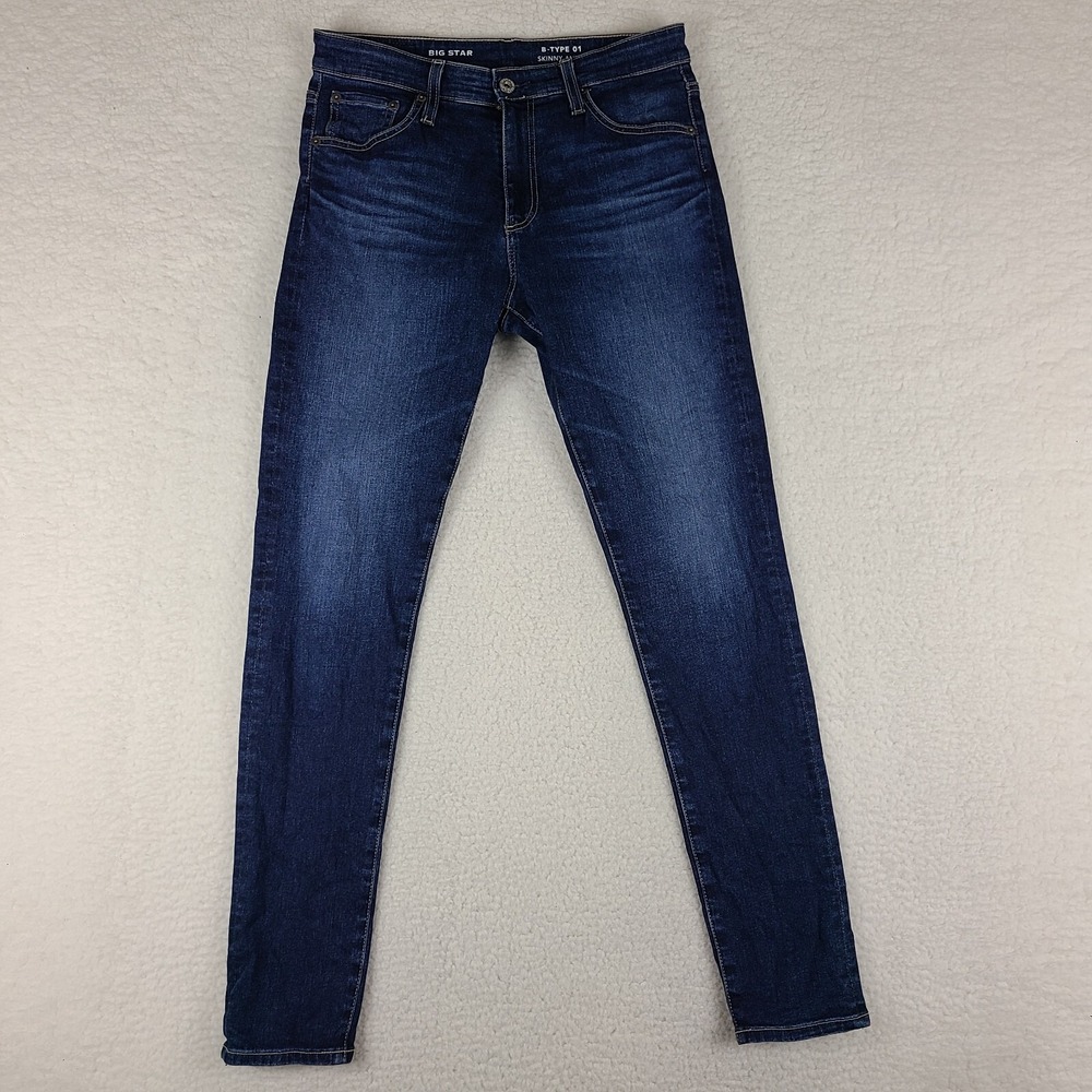 Big Star Jeans‎ Womens 29x30 Skinny Ankle B-Type 01 Dark Wash Blue